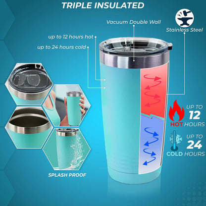 Personalized Stainless Steel Vacuum Double Insulated Travel Tumbler Coffee Mug w/Splash Proof Slider Lid| Custom Laser Engraved 44 Options | Hot & Cold Drink Use (Maroon-Custom, 20oz)