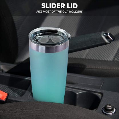Personalized Stainless Steel Vacuum Double Insulated Travel Tumbler Coffee Mug w/Splash Proof Slider Lid| Custom Laser Engraved 44 Options | Hot & Cold Drink Use (Maroon-Custom, 20oz)
