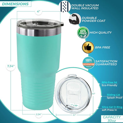 Personalized Stainless Steel Vacuum Double Insulated Travel Tumbler Coffee Mug w/Splash Proof Slider Lid| Custom Laser Engraved 44 Options | Hot & Cold Drink Use (Maroon-Custom, 20oz)