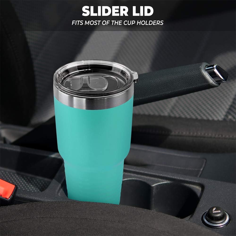Personalized Stainless Steel Vacuum Double Insulated Travel Tumbler Coffee Mug w/Splash Proof Slider Lid| Custom Laser Engraved 44 Options | Hot & Cold Drink Use (Maroon-Custom, 20oz)