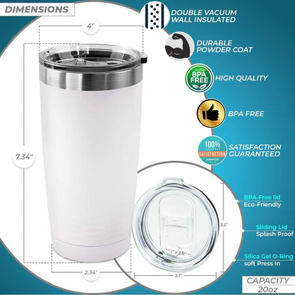 Personalized Stainless Steel Vacuum Double Insulated Travel Tumbler Coffee Mug w/Splash Proof Slider Lid| Custom Laser Engraved 44 Options | Hot & Cold Drink Use (Maroon-Custom, 20oz)