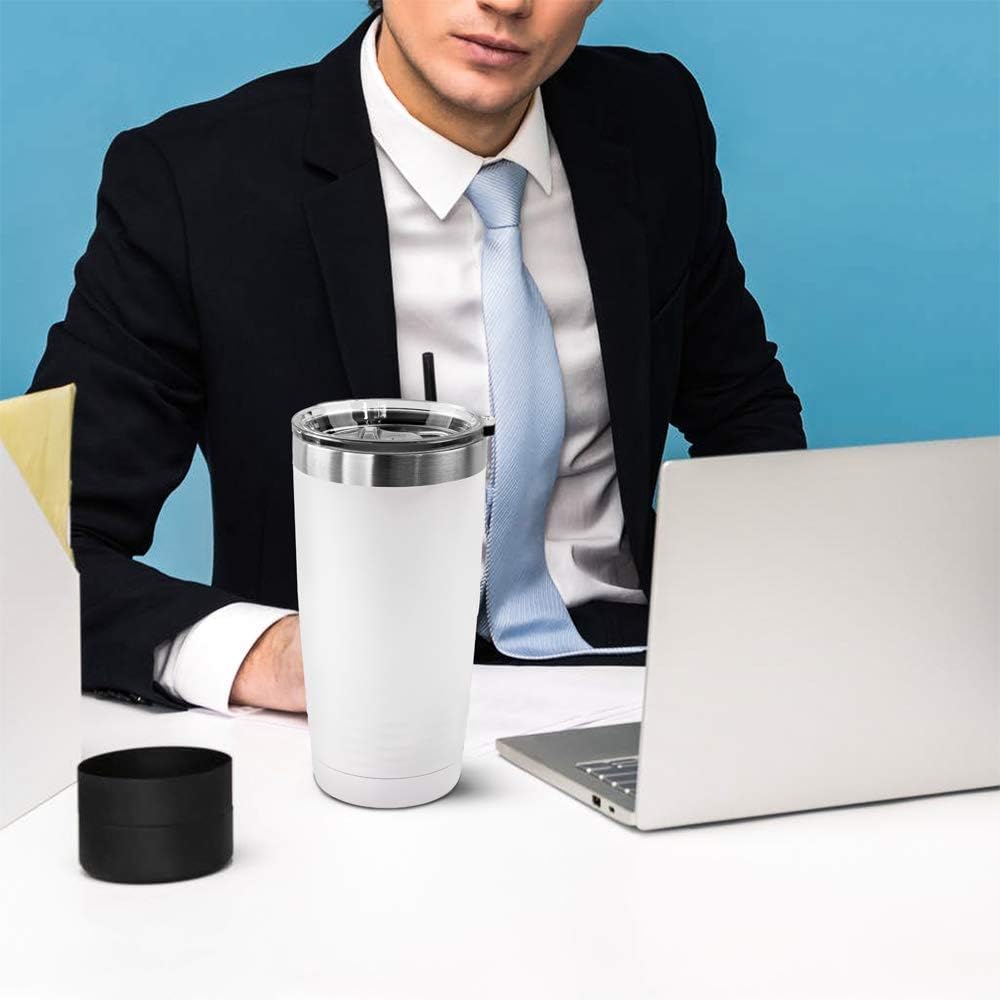Personalized Stainless Steel Vacuum Double Insulated Travel Tumbler Coffee Mug w/Splash Proof Slider Lid| Custom Laser Engraved 44 Options | Hot & Cold Drink Use (Maroon-Custom, 20oz)