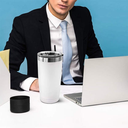 Personalized Stainless Steel Vacuum Double Insulated Travel Tumbler Coffee Mug w/Splash Proof Slider Lid| Custom Laser Engraved 44 Options | Hot & Cold Drink Use (Maroon-Custom, 20oz)