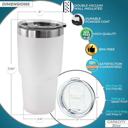 Personalized Stainless Steel Vacuum Double Insulated Travel Tumbler Coffee Mug w/Splash Proof Slider Lid| Custom Laser Engraved 44 Options | Hot & Cold Drink Use (Maroon-Custom, 20oz)