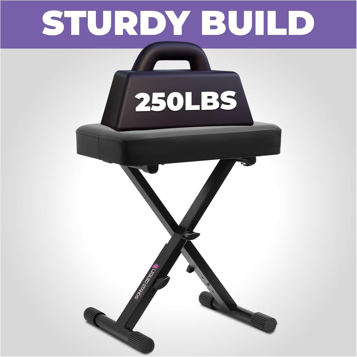 Foldable Adjustable Piano Bench X-Style for Musicians