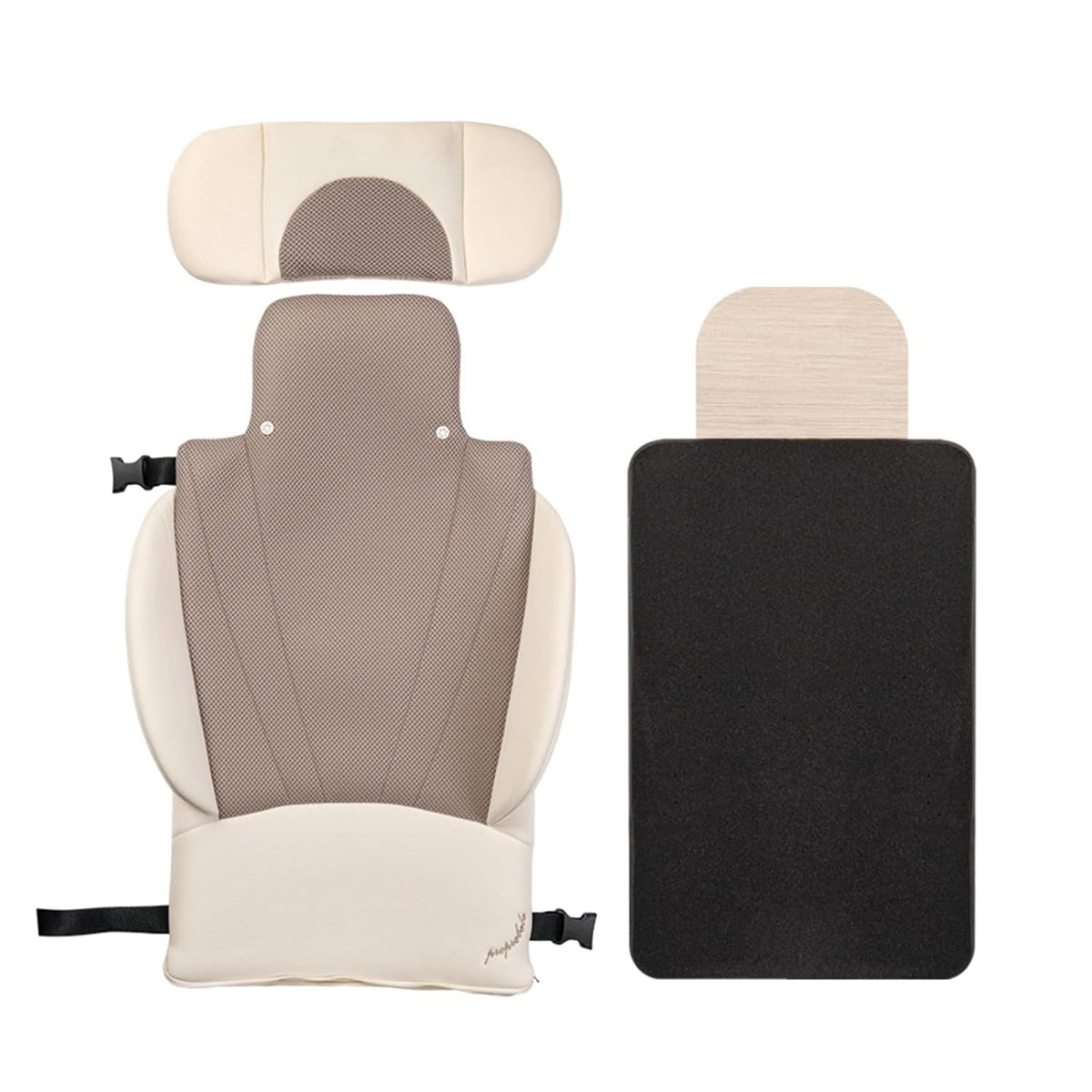 PPBB – Portable Diaper Changing Pad for Car – Smart Baby Changing Pad & Travel Diaper Changer, for Newborns – Travel Changing Station for Baby – Ivory/Black