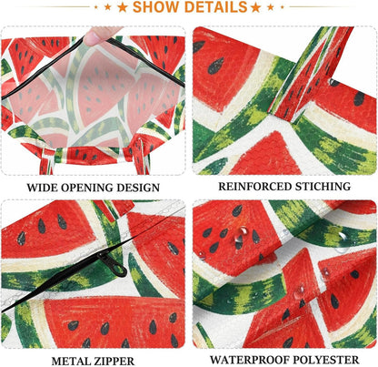 Cartoon Watermelon Waterproof Travel Laundry Bag Easy Care 2 Count