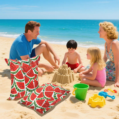 Cartoon Watermelon Waterproof Travel Laundry Bag Easy Care 2 Count