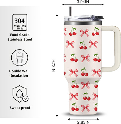 Pineapple Tumbler with Handle 40 oz, Pineapple Gifts For Women Girls, Birthday Christmas Funny Fruit Gifts for ananas Lover