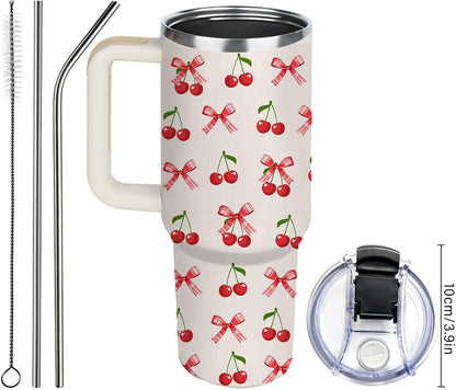 Pineapple Tumbler with Handle 40 oz, Pineapple Gifts For Women Girls, Birthday Christmas Funny Fruit Gifts for ananas Lover
