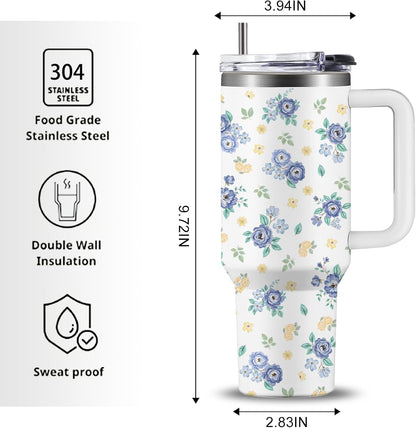 Pineapple Tumbler with Handle 40 oz, Pineapple Gifts For Women Girls, Birthday Christmas Funny Fruit Gifts for ananas Lover