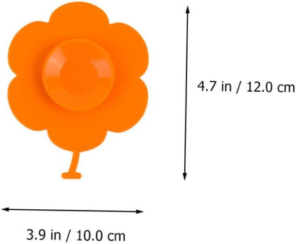 5pcs Silicone Suction Bowl Mats for Sunflower Design Non-Slip Place Mats Heat Resistant and Stain Tableware Pads for Self-Feeding and Spill Prevention Random Color