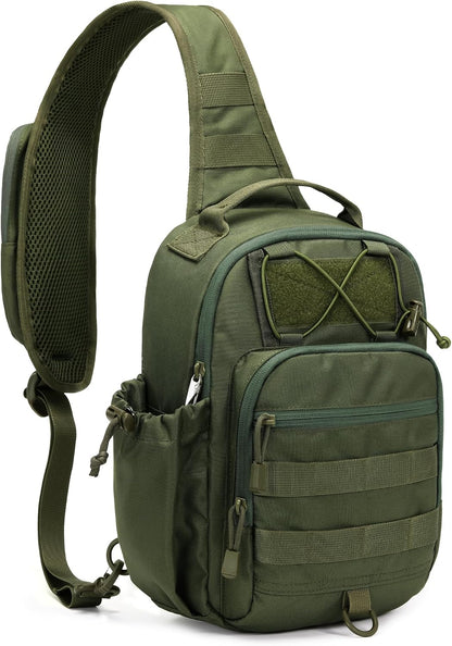 Anti-theft Tactical Sling Bag RFID Black Military Shoulder Bag with Phone Pack EDC Molle Crossbody Bag for men