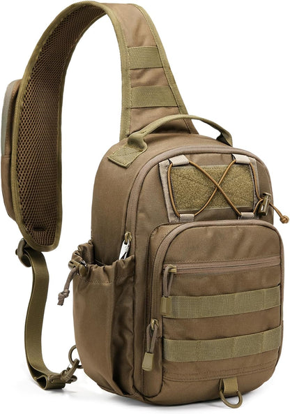 Anti-theft Tactical Sling Bag RFID Black Military Shoulder Bag with Phone Pack EDC Molle Crossbody Bag for men