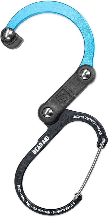 HEROCLIP (Mini) Carabiner Gear Clip and Hook, for Hanging Bags, Purses, Lanterns, Strollers, Tools, Helmets, Water Bottles, and More