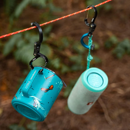 HEROCLIP (Mini) Carabiner Gear Clip and Hook, for Hanging Bags, Purses, Lanterns, Strollers, Tools, Helmets, Water Bottles, and More