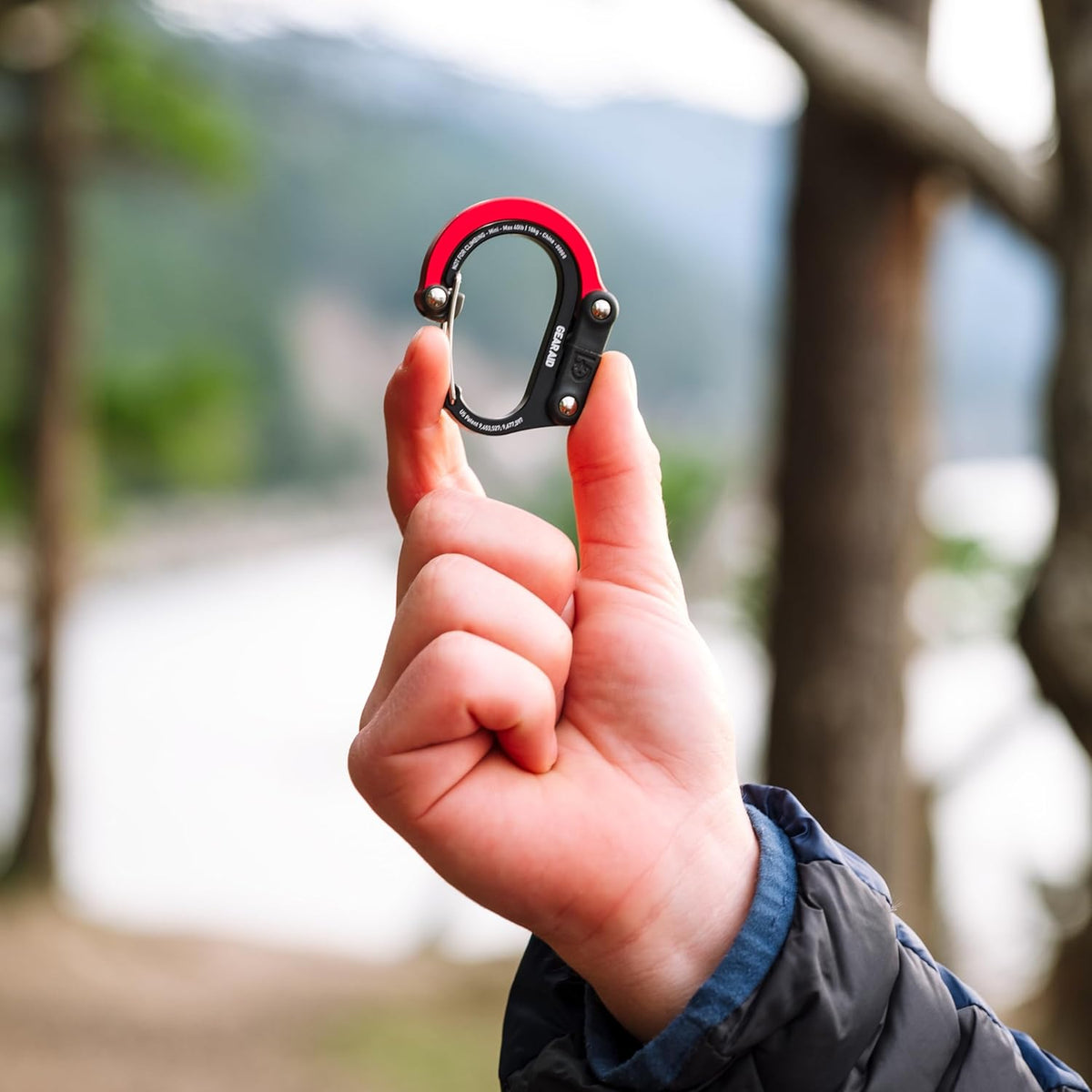 HEROCLIP (Mini) Carabiner Gear Clip and Hook, for Hanging Bags, Purses, Lanterns, Strollers, Tools, Helmets, Water Bottles, and More
