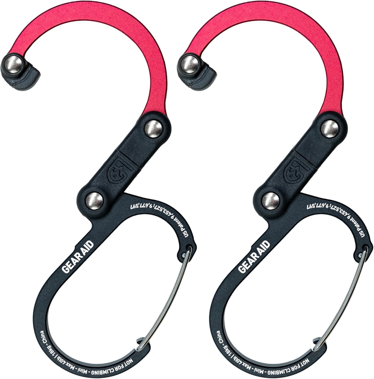 HEROCLIP (Mini) Carabiner Gear Clip and Hook, for Hanging Bags, Purses, Lanterns, Strollers, Tools, Helmets, Water Bottles, and More