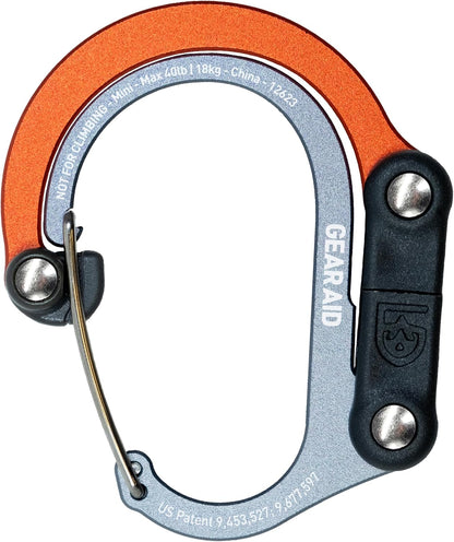 HEROCLIP (Mini) Carabiner Gear Clip and Hook, for Hanging Bags, Purses, Lanterns, Strollers, Tools, Helmets, Water Bottles, and More