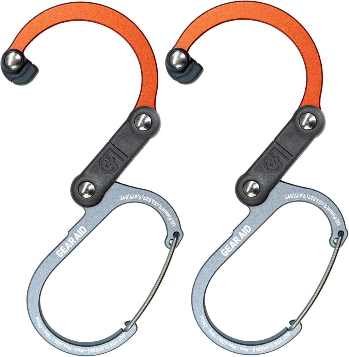 HEROCLIP (Mini) Carabiner Gear Clip and Hook, for Hanging Bags, Purses, Lanterns, Strollers, Tools, Helmets, Water Bottles, and More