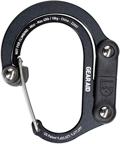 HEROCLIP (Mini) Carabiner Gear Clip and Hook, for Hanging Bags, Purses, Lanterns, Strollers, Tools, Helmets, Water Bottles, and More