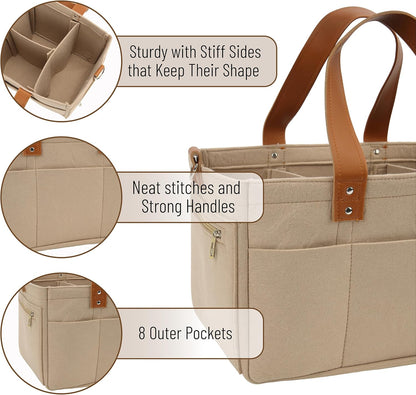 Baby Diaper Caddy Organizer, Leather Strap, Baby Organizer