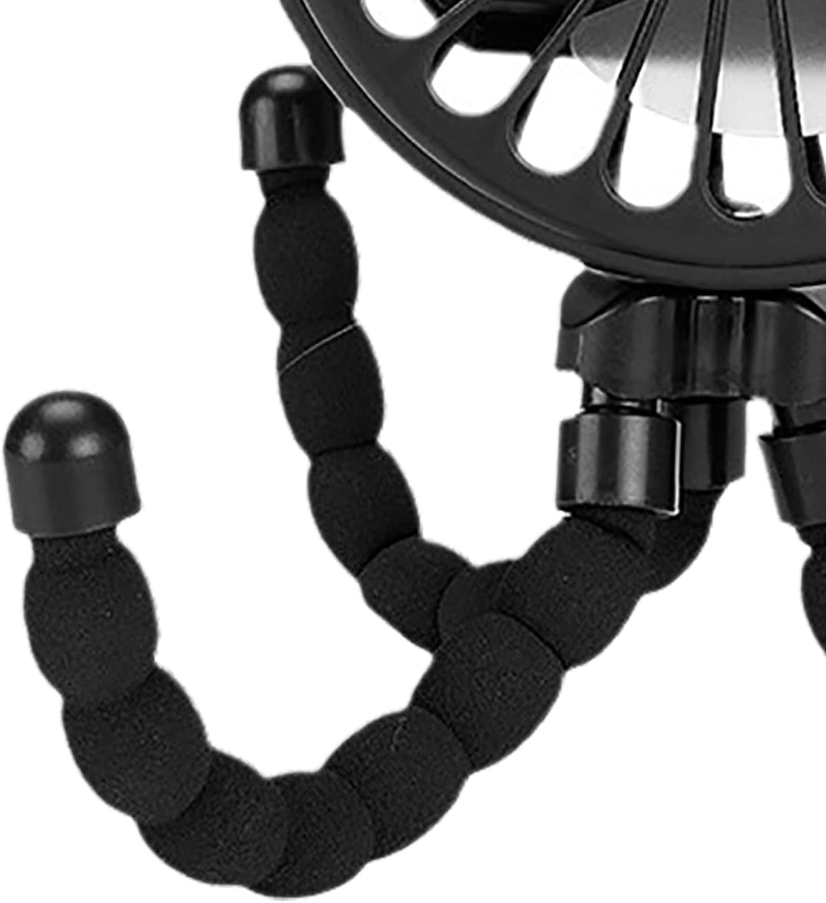 Portable Stroller Fan, Battery Operated Cooling Fan with Flexible Tripod Clip Handheld Personal Fan for Car Seat Crib Bike Treadmill (Black)
