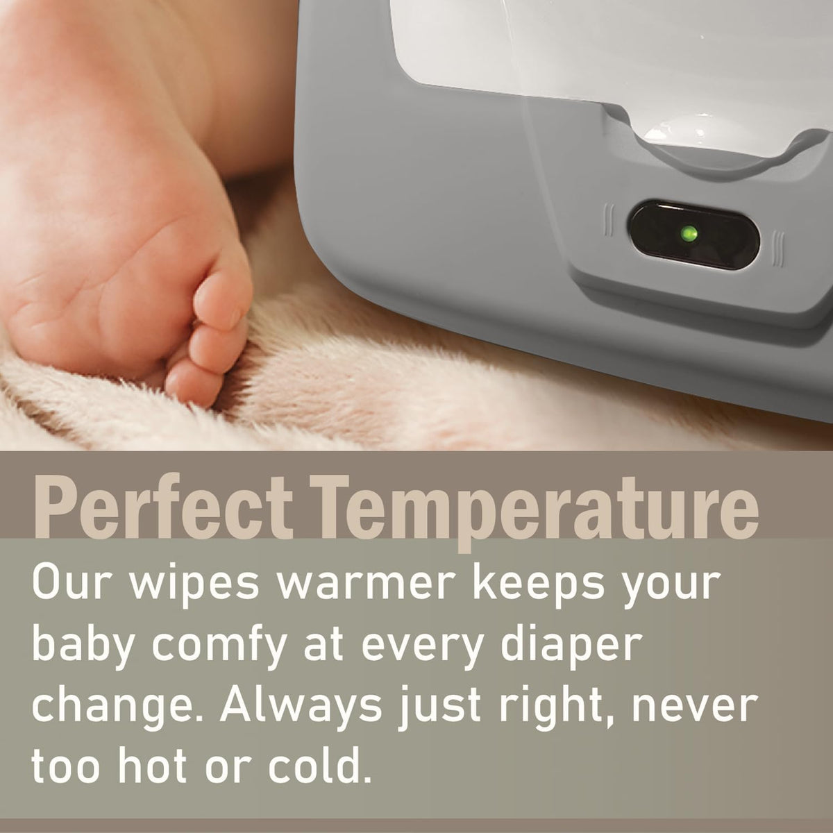 Baby Wet Wipes Warmer & Dispenser, Holder and Case - Purple, Playful/Cute, with Easy Press On/Off Switch, Holds 100 Wipes, Worldwide Use