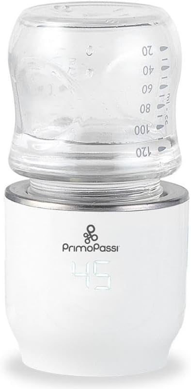 Portable Bottle Warmer on the Go, Travel Breastmilk & Water Bottle Warmer, Small, Lightweight & Fast - White | Adapters Included for Major Baby Bottle Brands