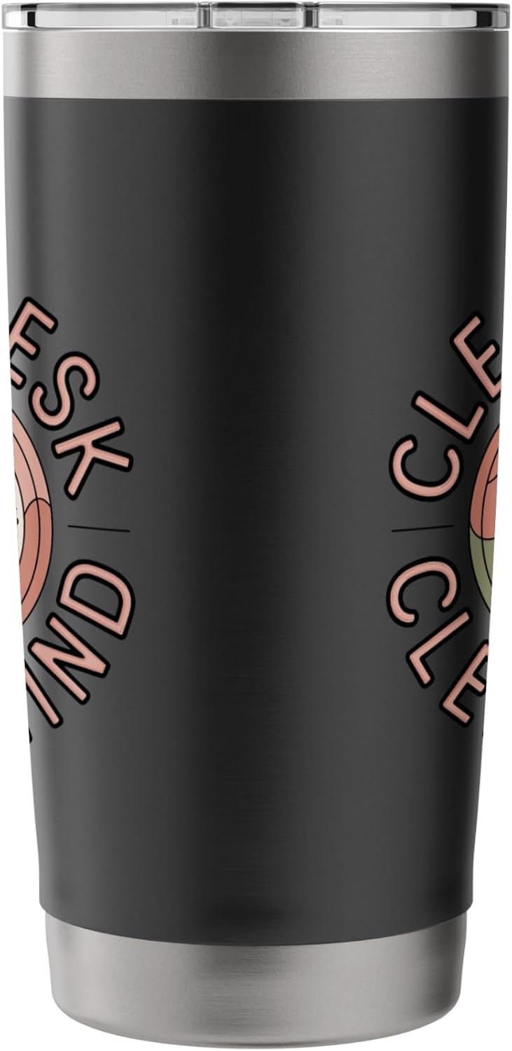 Clear Desk Clear Mind Funny Organizer Productivity Stainless Steel Insulated Tumbler
