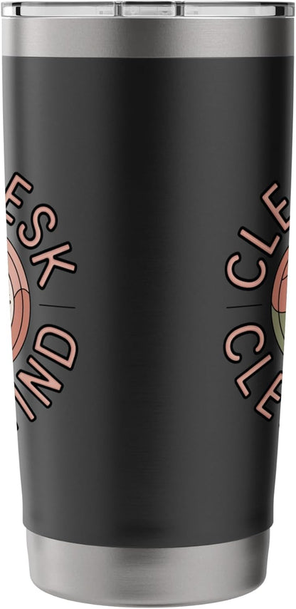 Clear Desk Clear Mind Funny Organizer Productivity Stainless Steel Insulated Tumbler