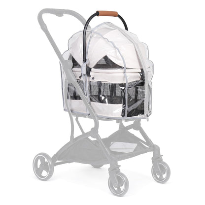 Beberoad Unisize Pet Stroller Rain Cover - Foldable Clear Protection for Snow, Wind & Rain, Suitable for X2/X3/T5/T6/X5 & Various Stroller Models