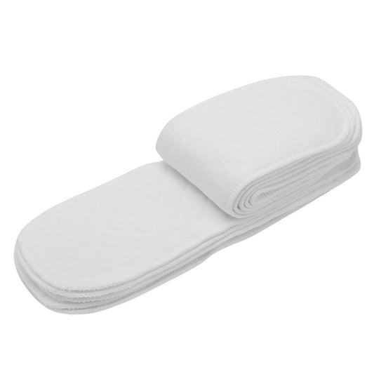 Cloth Diaper Inserts, 10PCS Soft Breathable Cotton Modern Cloth Nappy Liners Double Water Absorb Reusable Fits Most Babies (Six Layers 32x12cm