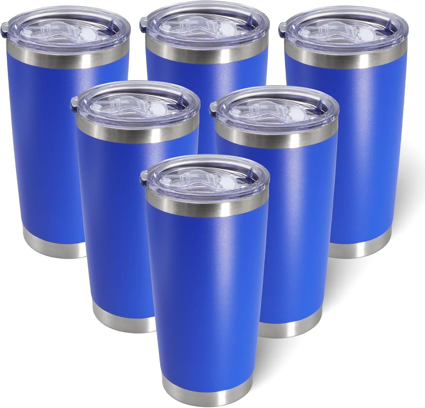 20oz Tumbler with Lid Stainless Steel Tumblers Insulated Mug White 1P