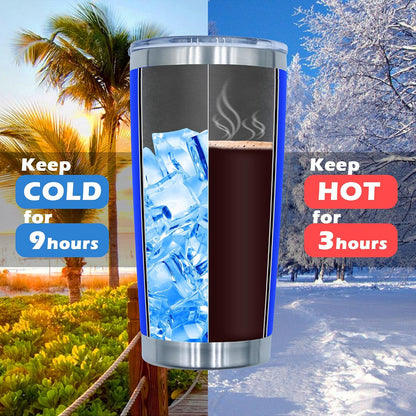 20oz Tumbler with Lid Stainless Steel Tumblers Insulated Mug White 1P