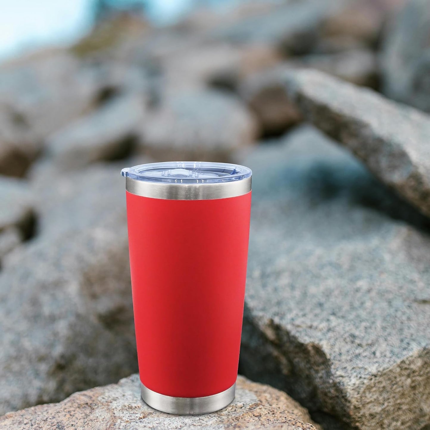 20oz Tumbler with Lid Stainless Steel Tumblers Insulated Mug White 1P