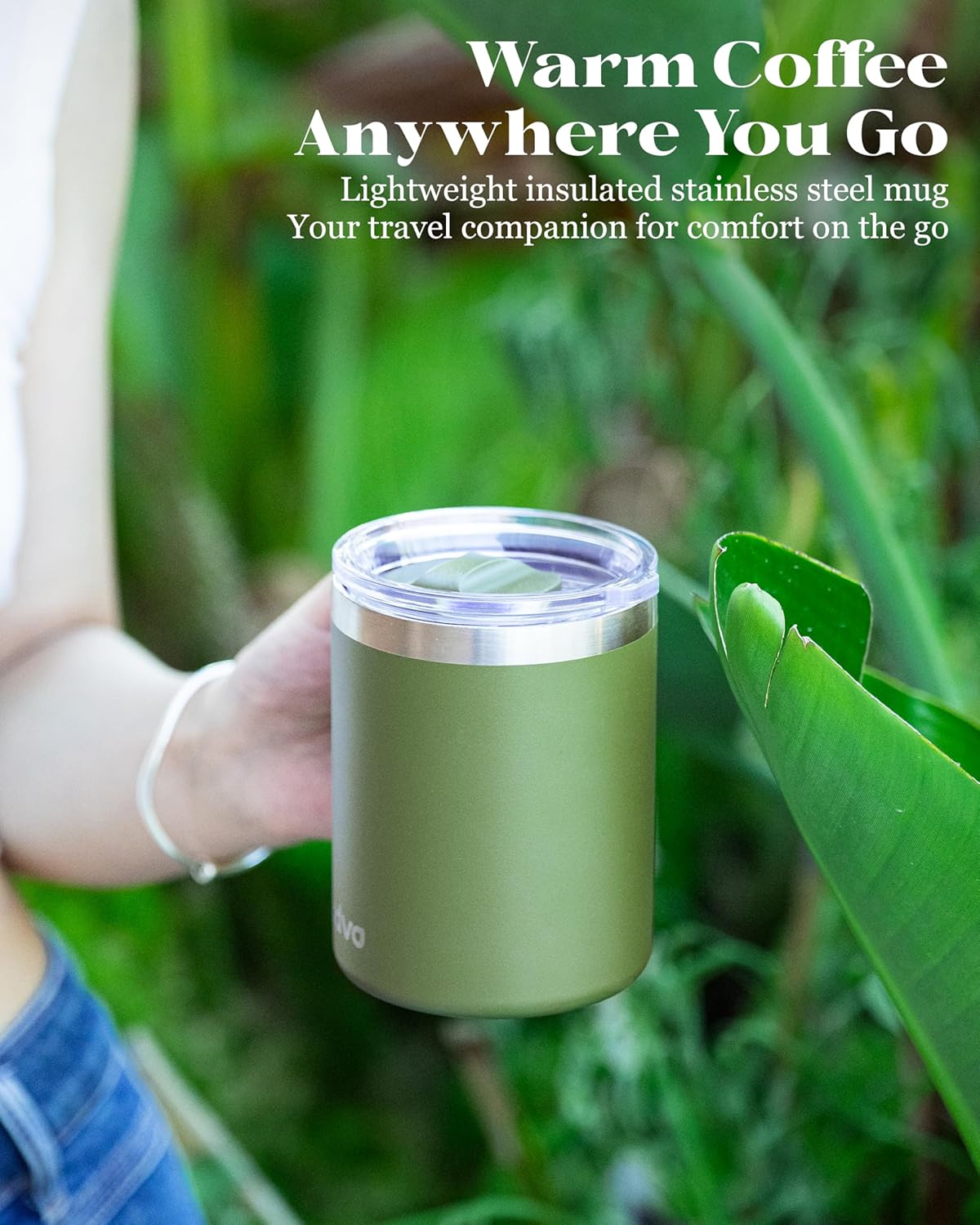 12oz Insulated Coffee Mug with Lid – Includes Two Lids, Stainless Steel Coffee Travel Mug with Handle, Double Wall Vacuum Insulated Camping Mug for Home, Office & Outdoor, Navy Blue - Colors A