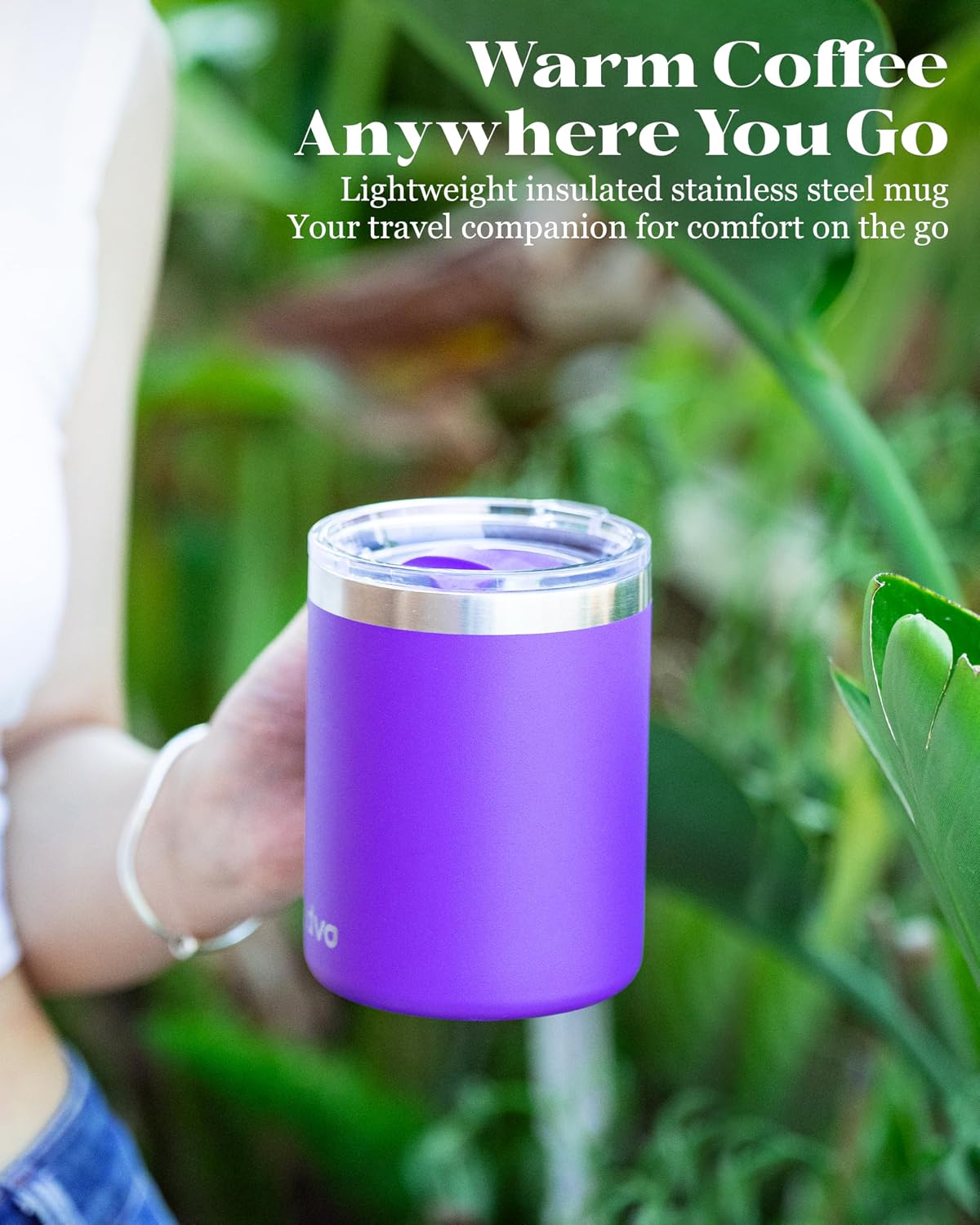 12oz Insulated Coffee Mug with Lid – Includes Two Lids, Stainless Steel Coffee Travel Mug with Handle, Double Wall Vacuum Insulated Camping Mug for Home, Office & Outdoor, Navy Blue - Colors A