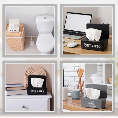 3 Pcs Baby Wipes Dispenser for Bathroom Baby Wipe Holder with Lid