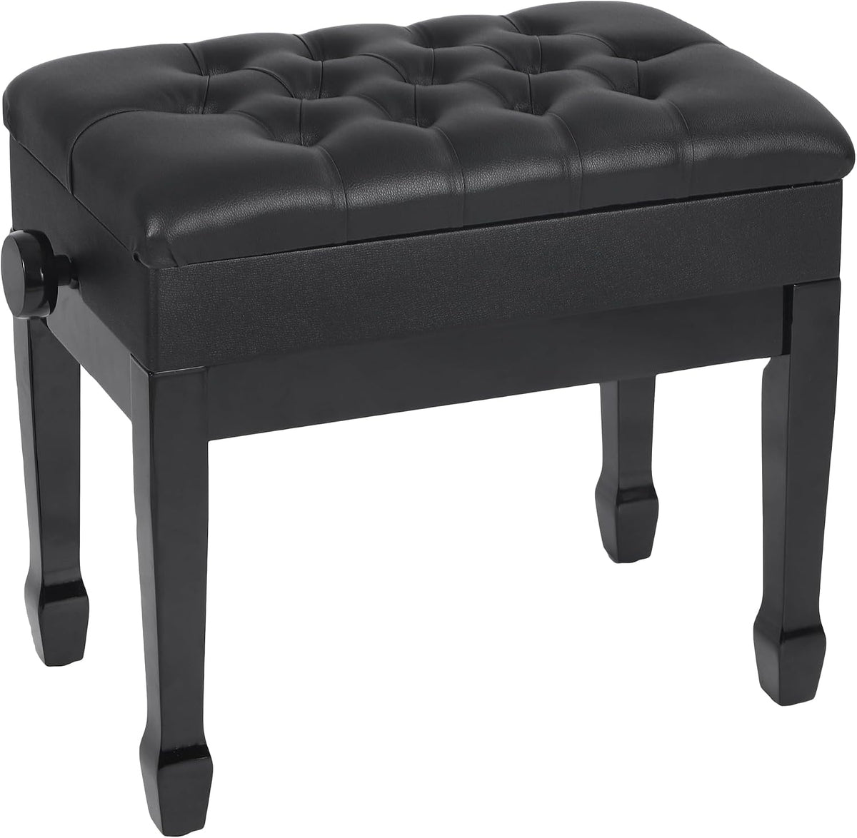 Adjustable Height Piano Bench with Storage, 22" Keyboard Stool