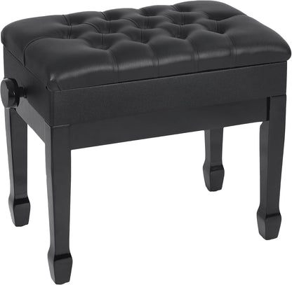 Adjustable Height Piano Bench with Storage, 22" Keyboard Stool