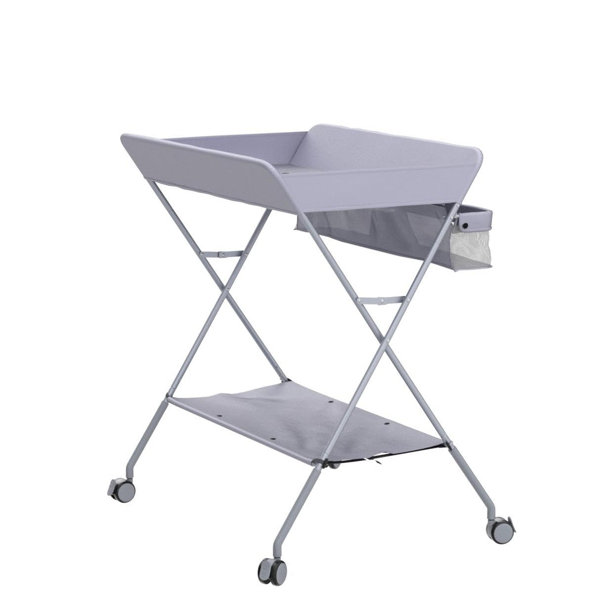 Baby Changing Table Portable Folding Diaper Changing Station with Wheels