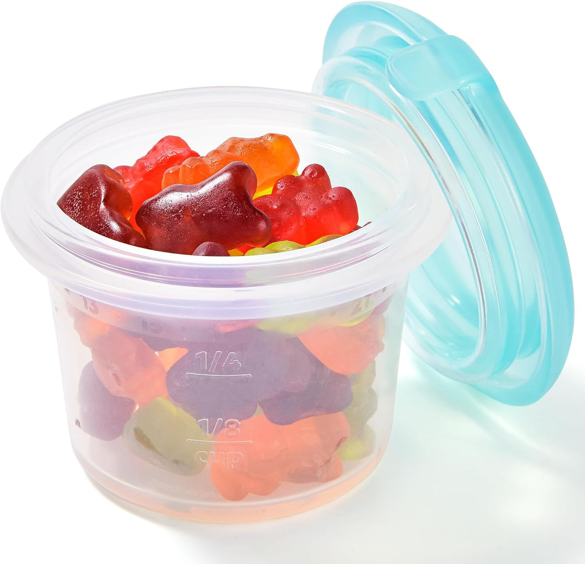 Silicone Container with Lids, Kitchen Food Storage Set, 2/4/8/16oz