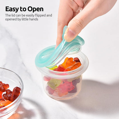 Silicone Container with Lids, Kitchen Food Storage Set, 2/4/8/16oz