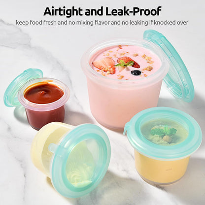 Silicone Container with Lids, Kitchen Food Storage Set, 2/4/8/16oz
