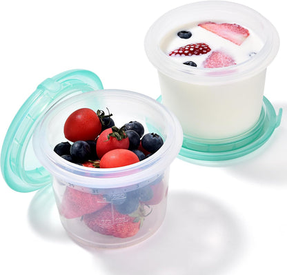 Silicone Container with Lids, Kitchen Food Storage Set, 2/4/8/16oz