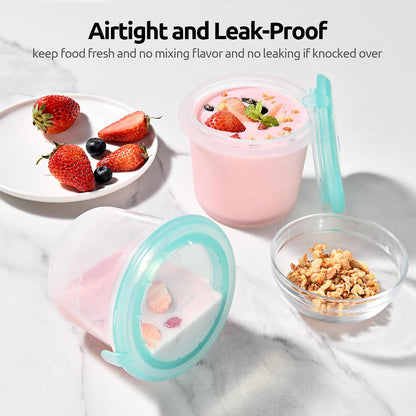 Silicone Container with Lids, Kitchen Food Storage Set, 2/4/8/16oz