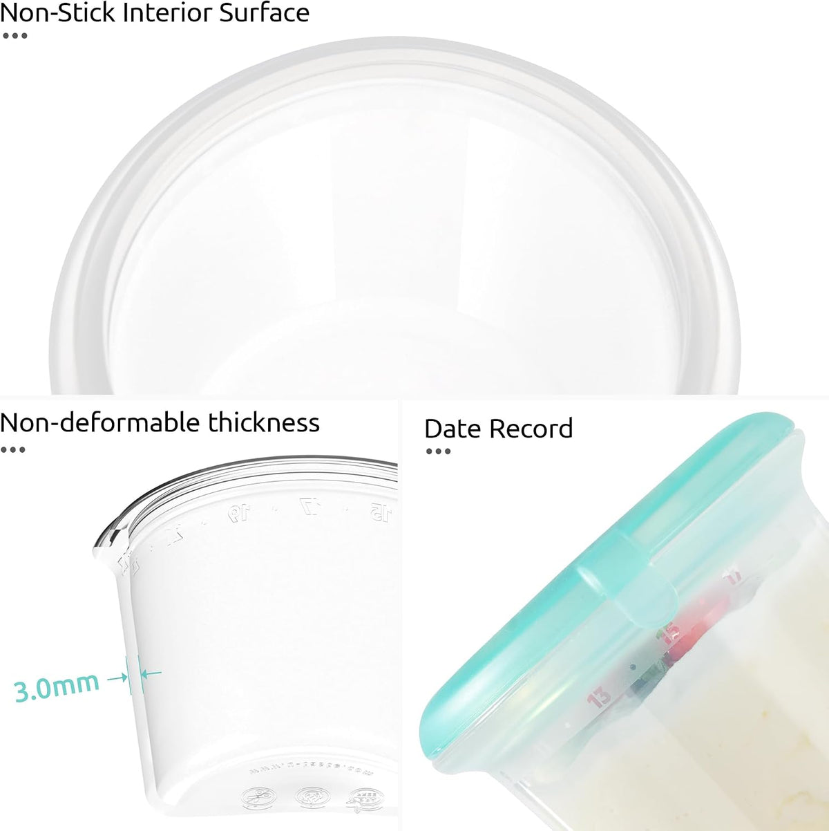 Silicone Container with Lids, Kitchen Food Storage Set, 2/4/8/16oz
