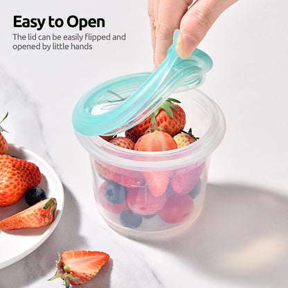 Silicone Container with Lids, Kitchen Food Storage Set, 2/4/8/16oz