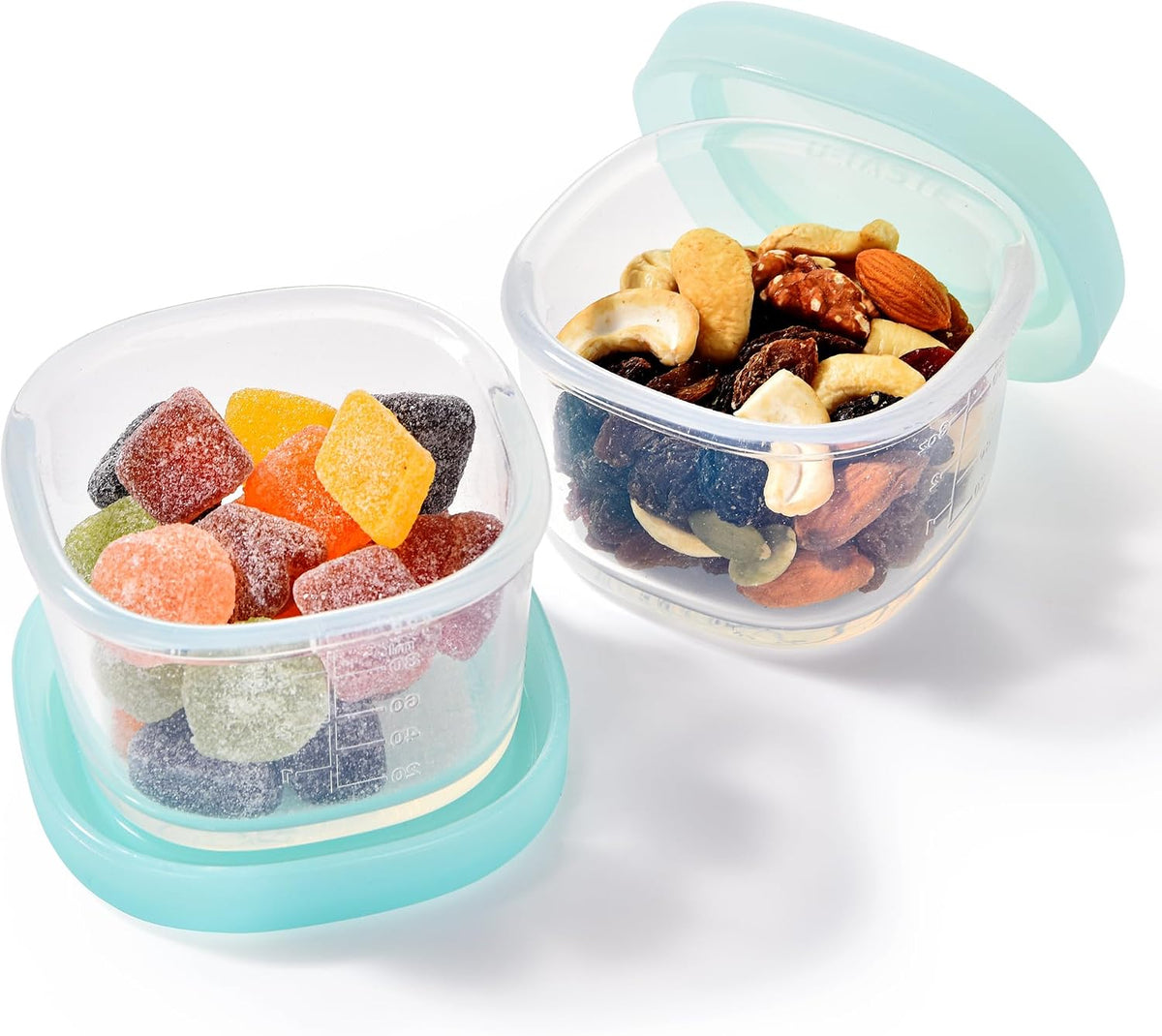 Silicone Container with Lids, Kitchen Food Storage Set, 2/4/8/16oz
